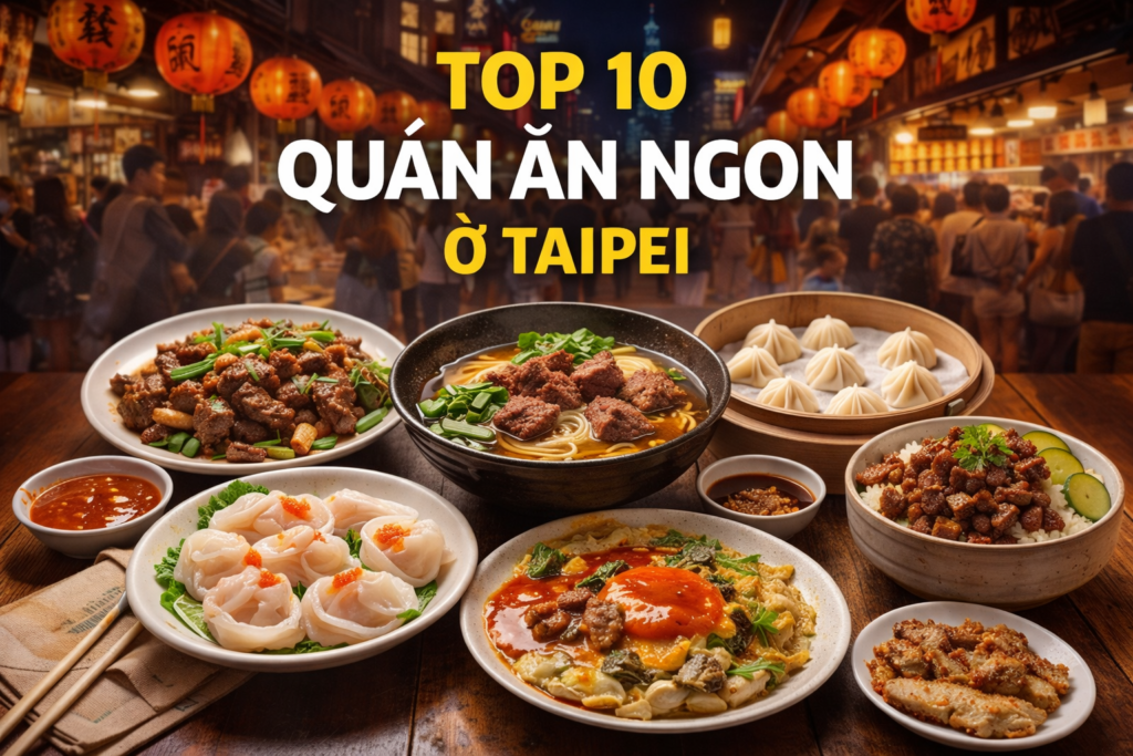 quán ăn ngon ở Taipei Đài Bắc
